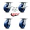 Service Caster 6 Inch Solid Poly Caster Set with Roller Bearing 4 Swivel Lock and 2 Brake SCC SCC-35S620-SPUR-SLB-BSL-2-BSL-2 - alternate 3
